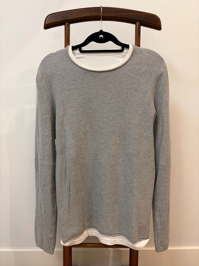 Jersey fino gris Pull&Bear
