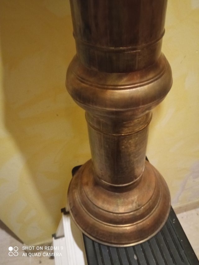 Peana de bronce con leones