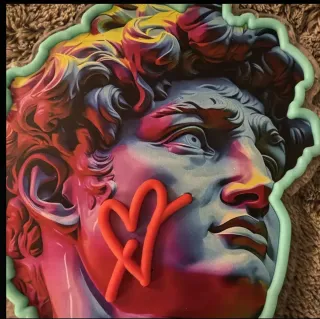 Lampada Neon Led "DAVID" Love Art