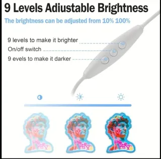 Lampada Neon Led "DAVID" Love Art