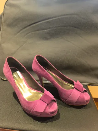 Sandalias Fosco tacón plataforma rosa/morado T38