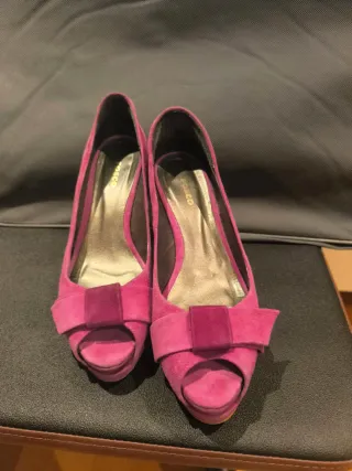 Sandalias Fosco tacón plataforma rosa/morado T38