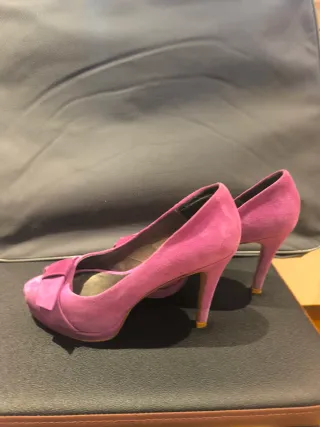 Sandalias Fosco tacón plataforma rosa/morado T38