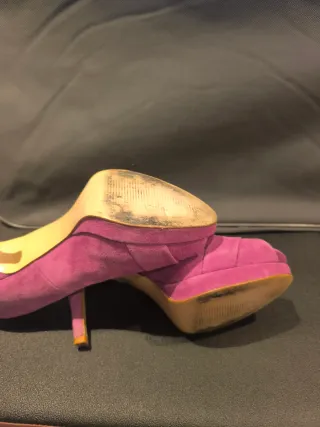 Sandalias Fosco tacón plataforma rosa/morado T38