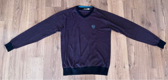 Jersey FLY53 Rayas Morado/Negro Talla S hombre