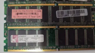 Memoria RAM Kingston DDR PC2700 512MB