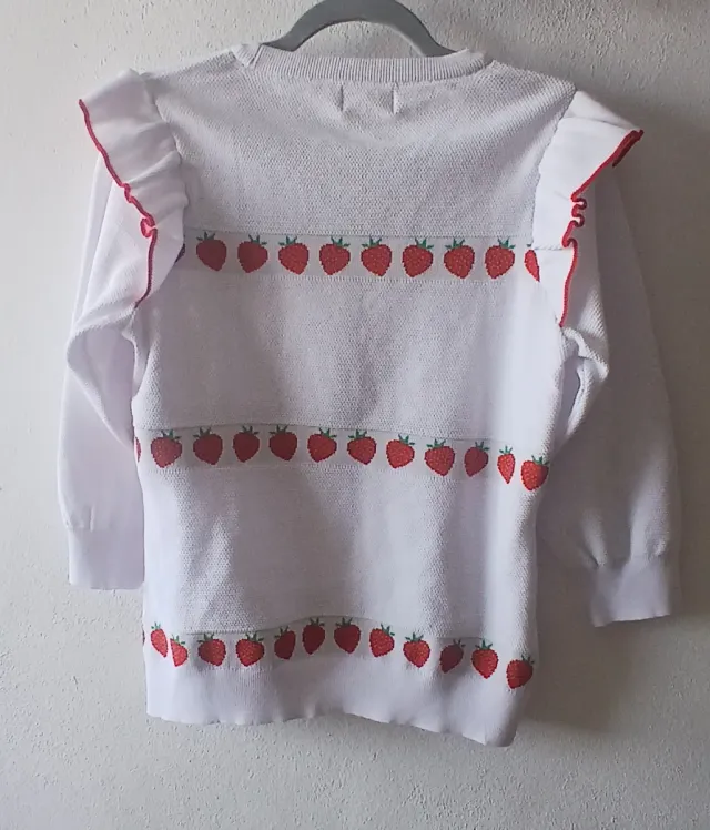 Jersey Dunnes Savida Mujer Fresas Blanco