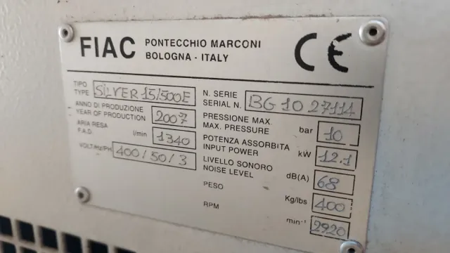 Compresor tornillo FIAC SILVER 15