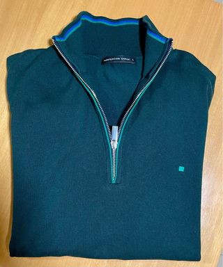 Jersey Purificación García cremallera verde