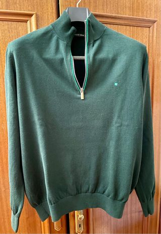 Jersey Purificación García cremallera verde