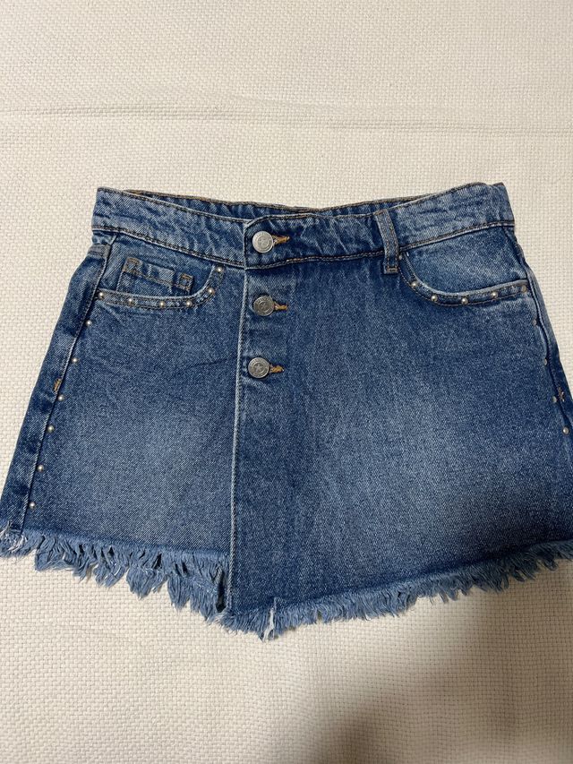 Falda Short Vaquera Deshilachada