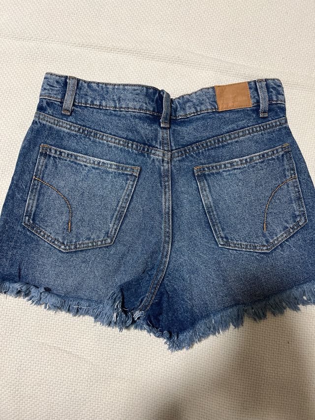Falda Short Vaquera Deshilachada