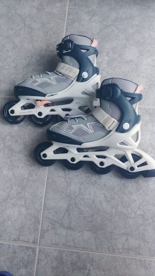 Patines niña blancos casi nuevos