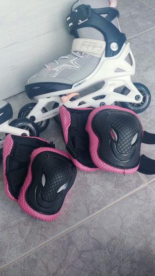 Patines niña blancos casi nuevos