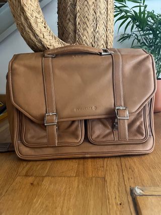 Maletín Cuero Vintage SWISSSBAGS Marrón