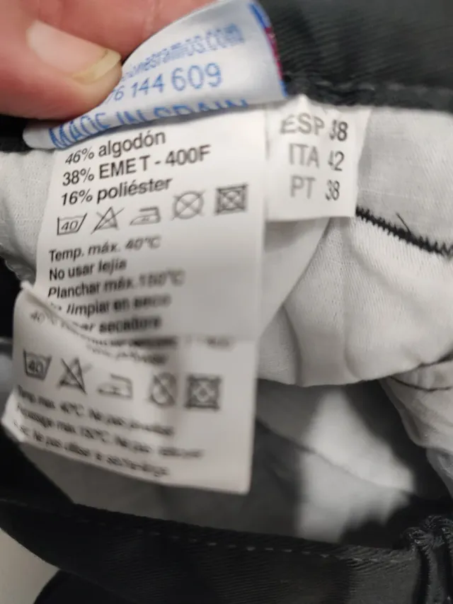 Pantalones de trabajo negros T- 38 , 40 Largo 82