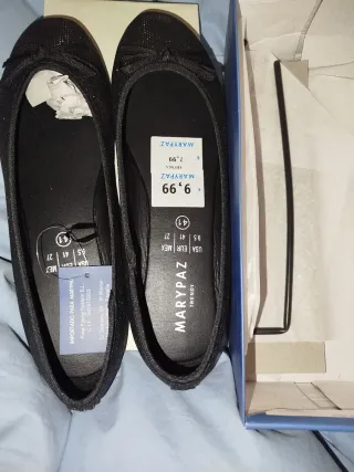 Bailarinas Marypaz negras brillo talla 41