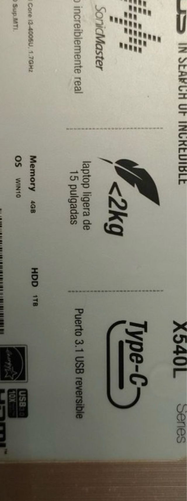 Ordenador ASUS X540L