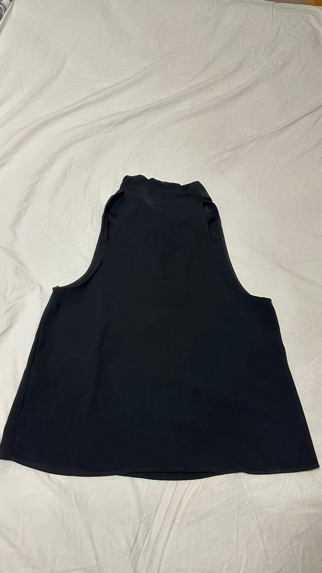 Blusa Zara Cuello Halter Negra NUEVO