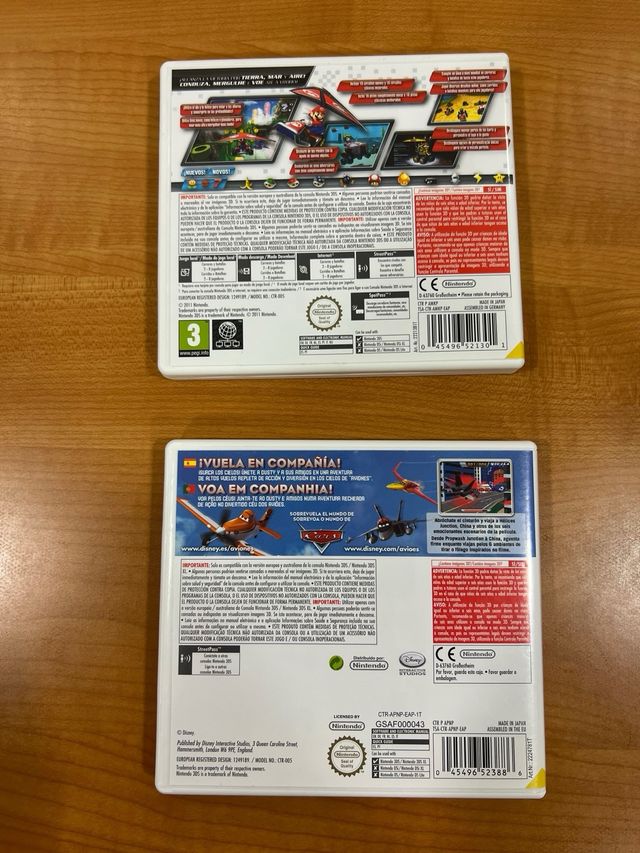 2 Juegos Nintendo 3DS: Mario Kart 7 y Planes