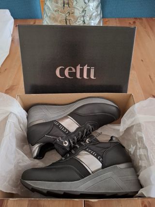 Zapatos Cetti C-1149 Negro/Plata