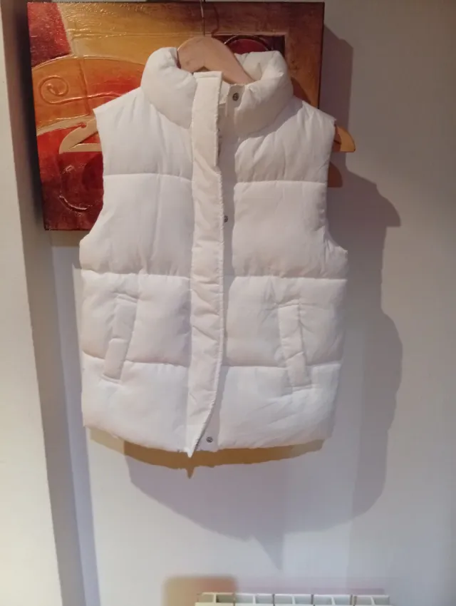 Chaleco acolchado invierno blanco