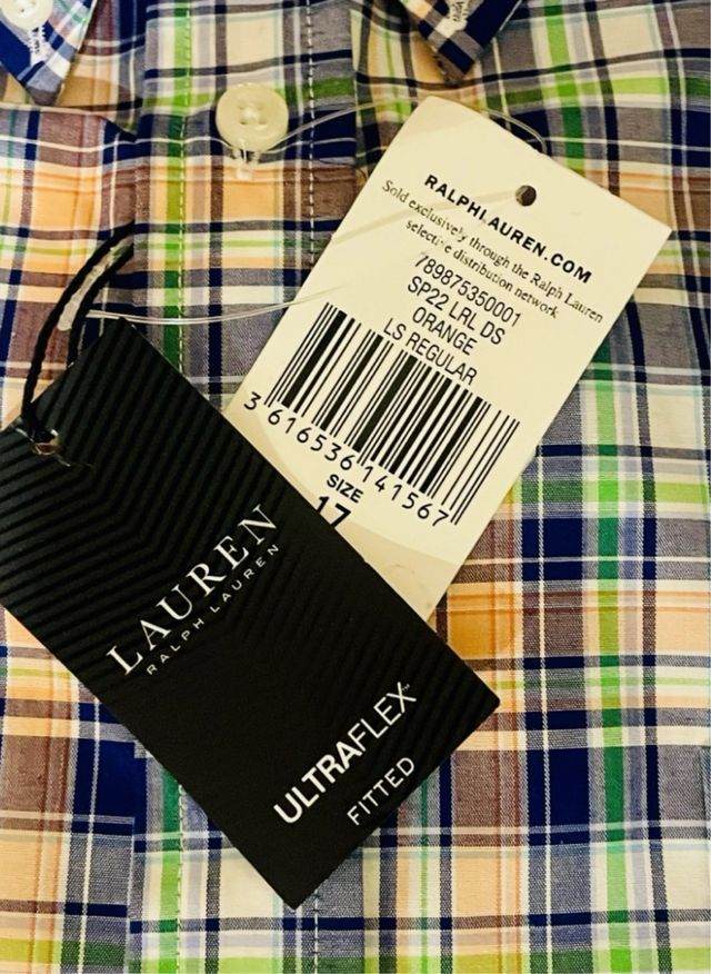 Camisa Ralph Lauren Talla 43 Multicolor