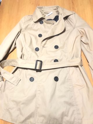 Gabardina mujer beige