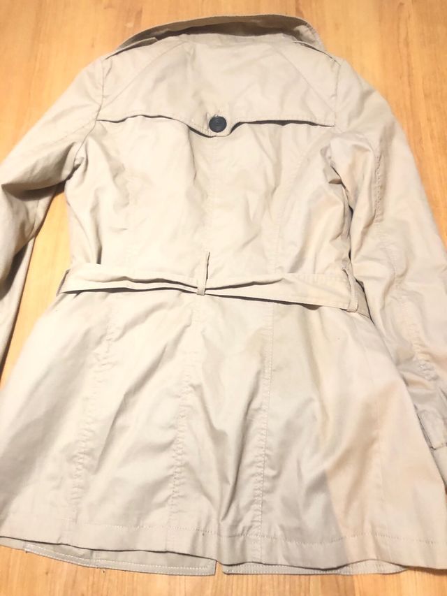 Gabardina mujer beige