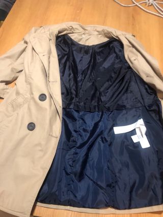 Gabardina mujer beige