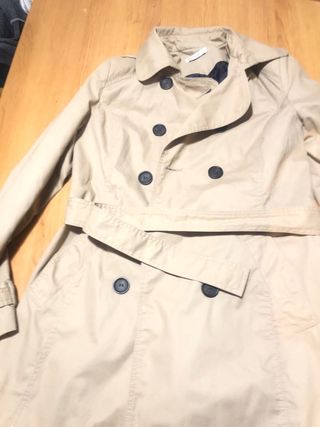 Gabardina mujer beige