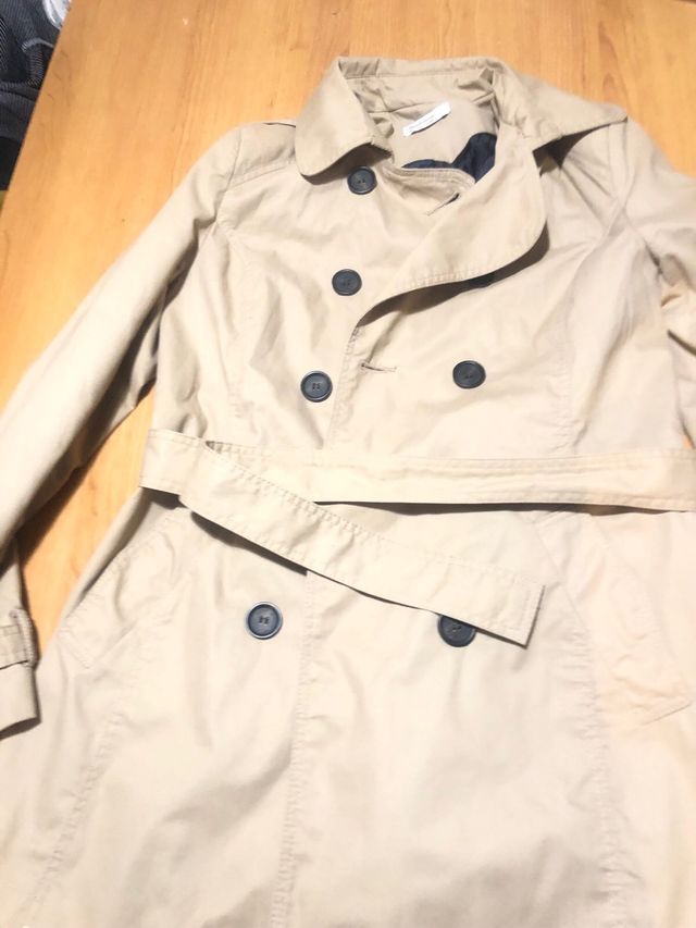 Gabardina mujer beige