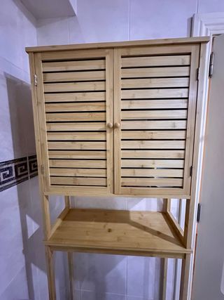 Mueble Baño Bambú WC/Lavadora