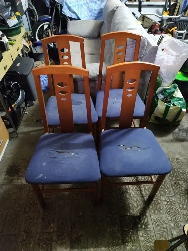 Juego de 4 sillas de comedor madera