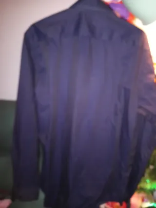 Camisa Zara Man Azul Slim Fit