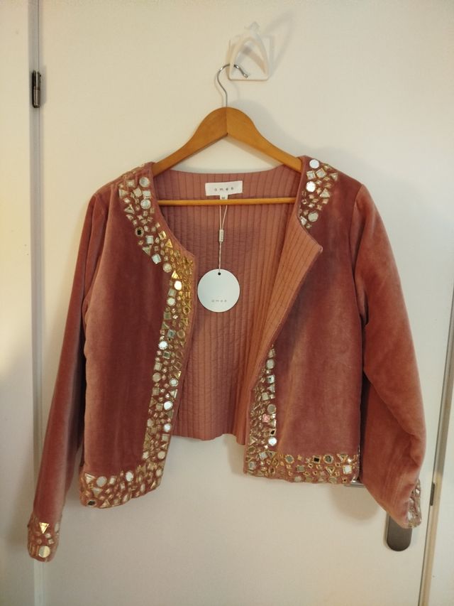 Chaqueta Mulaya Terciopelo con Cristales Talla M