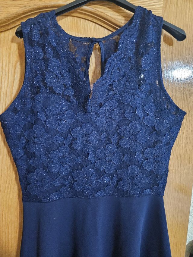 Vestido fiesta azul marino talla M