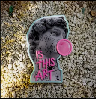 Lampada Neon Led "DAVID" Is this art