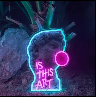 Lampada Neon Led "DAVID" Is this art