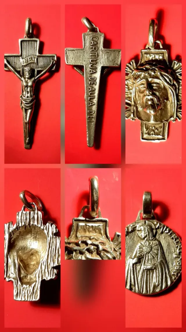 PLATA Medallas,Cruces,Rosarios