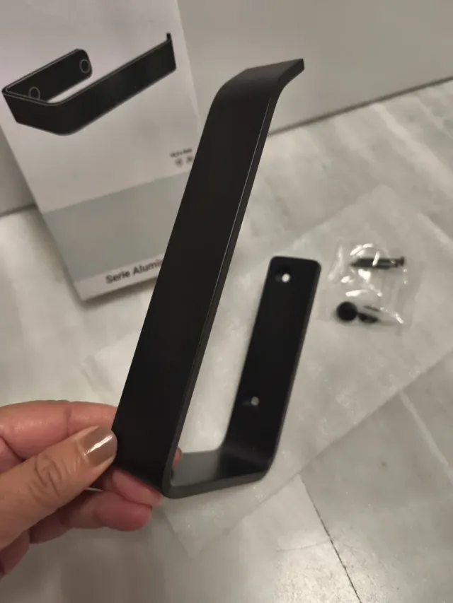 Portarrollos Negro Mate Serie Aluminio