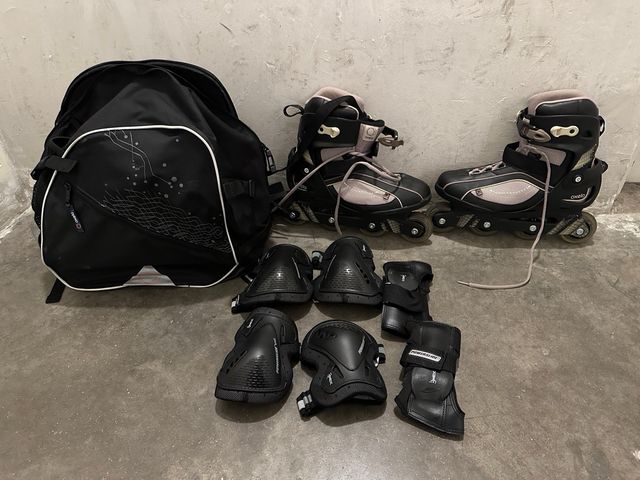 Kit Patines Línea Talla [44] + Protecciones