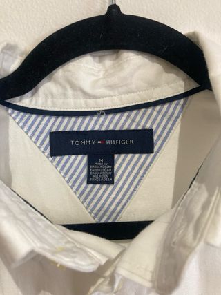 Tommy Hilfiger Camicia Bianca Uomo M - 100% Cotone