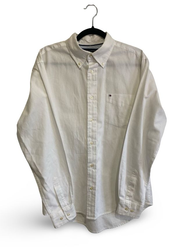 Tommy Hilfiger Camicia Bianca Uomo M - 100% Cotone