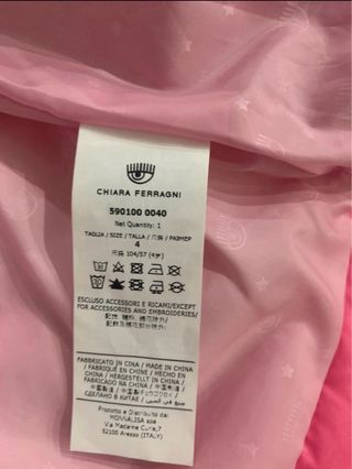 Piumino Chiara Ferragni bambina tg 4 anni