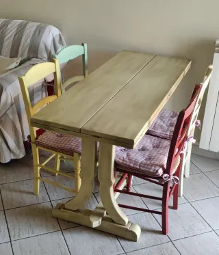 Tavolo Fratino Anticato Legno