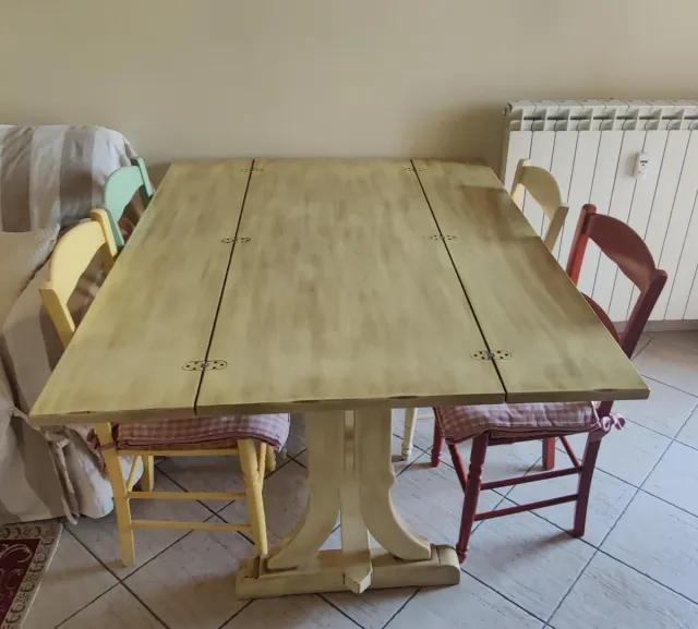 Tavolo Fratino Anticato Legno