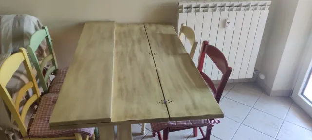 Tavolo Fratino Anticato Legno