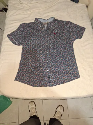 Camisa estampada manga corta