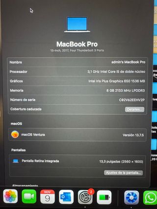 MacBook Pro 13 2017 + Hub + Funda